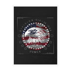American Eagle Flag Vinyl Decal — Patriotic Kiss-Cut Sticker (1776)