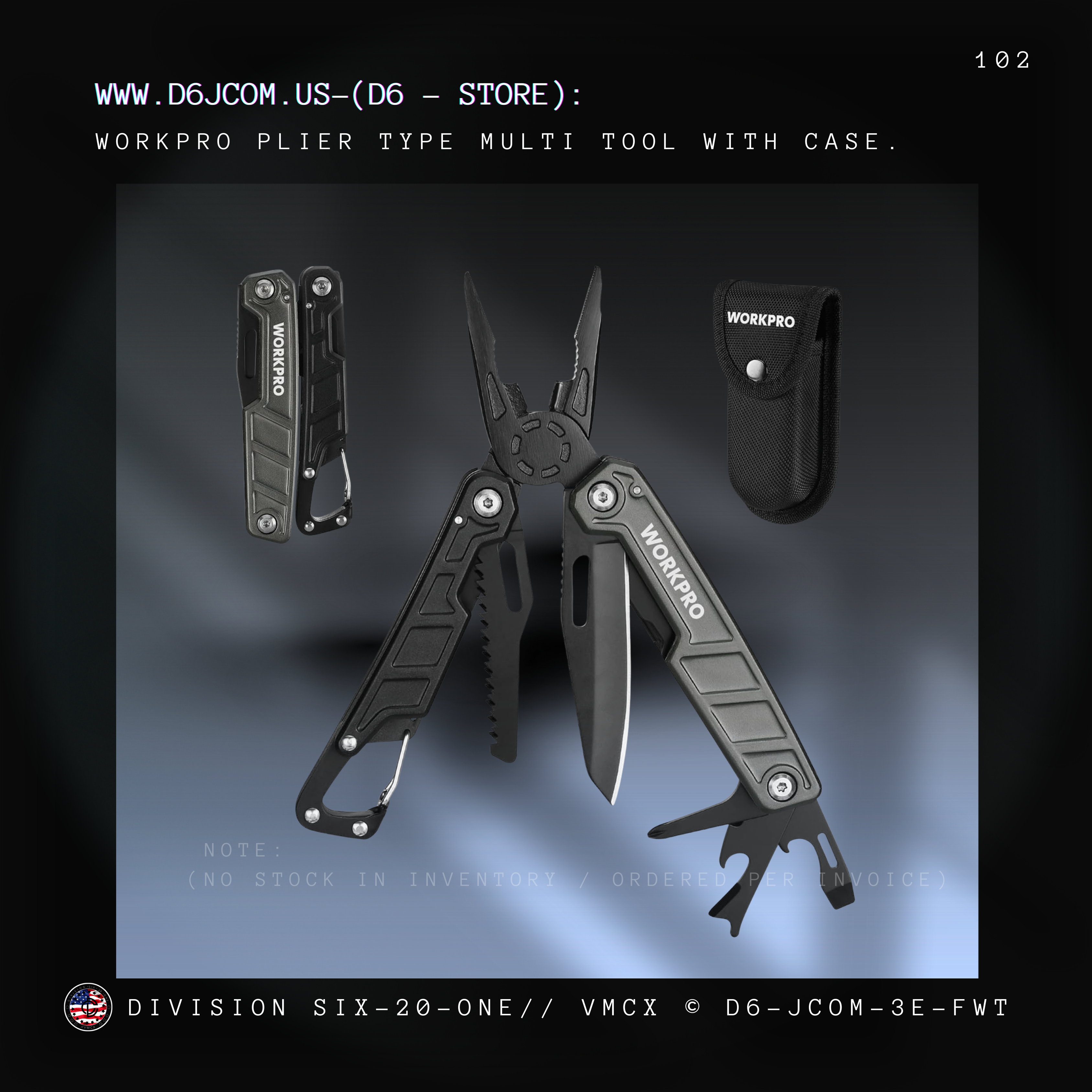 Work Pro - Multi tool Pliers -  (Black/Grey)