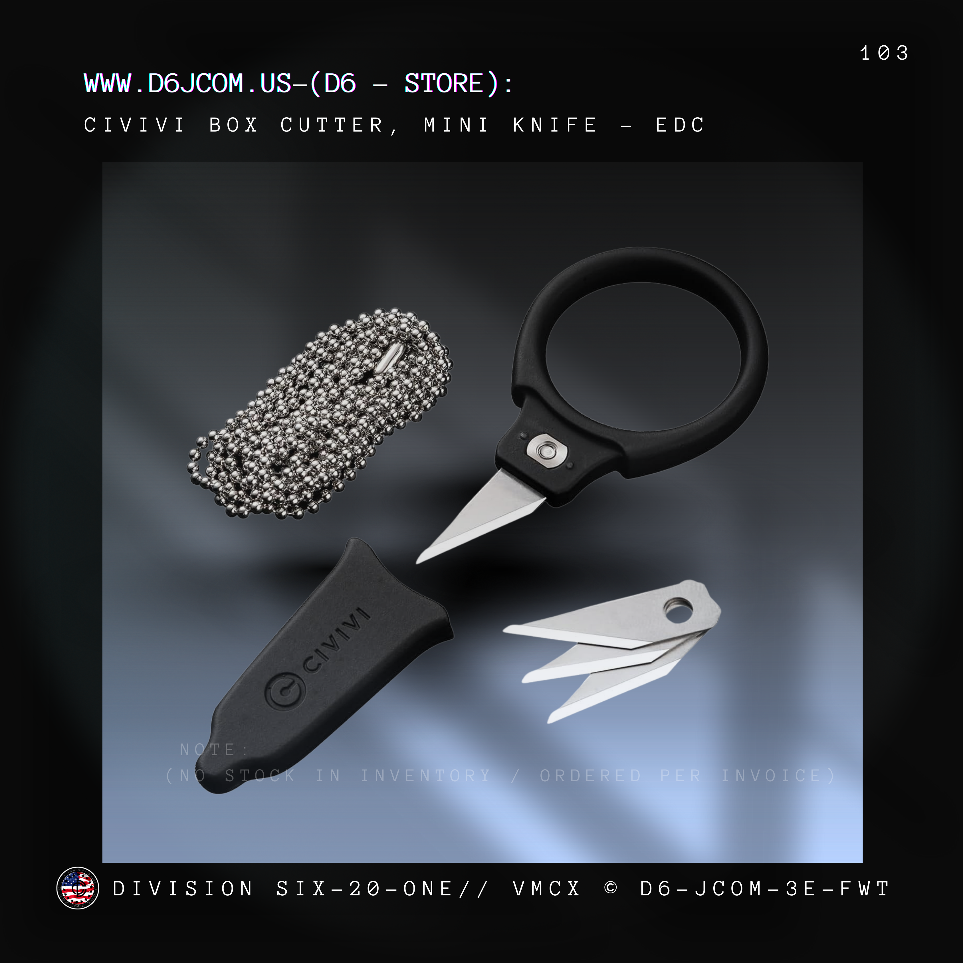 Civivi Box Cutter  - Mini Knife  (3 Pack)