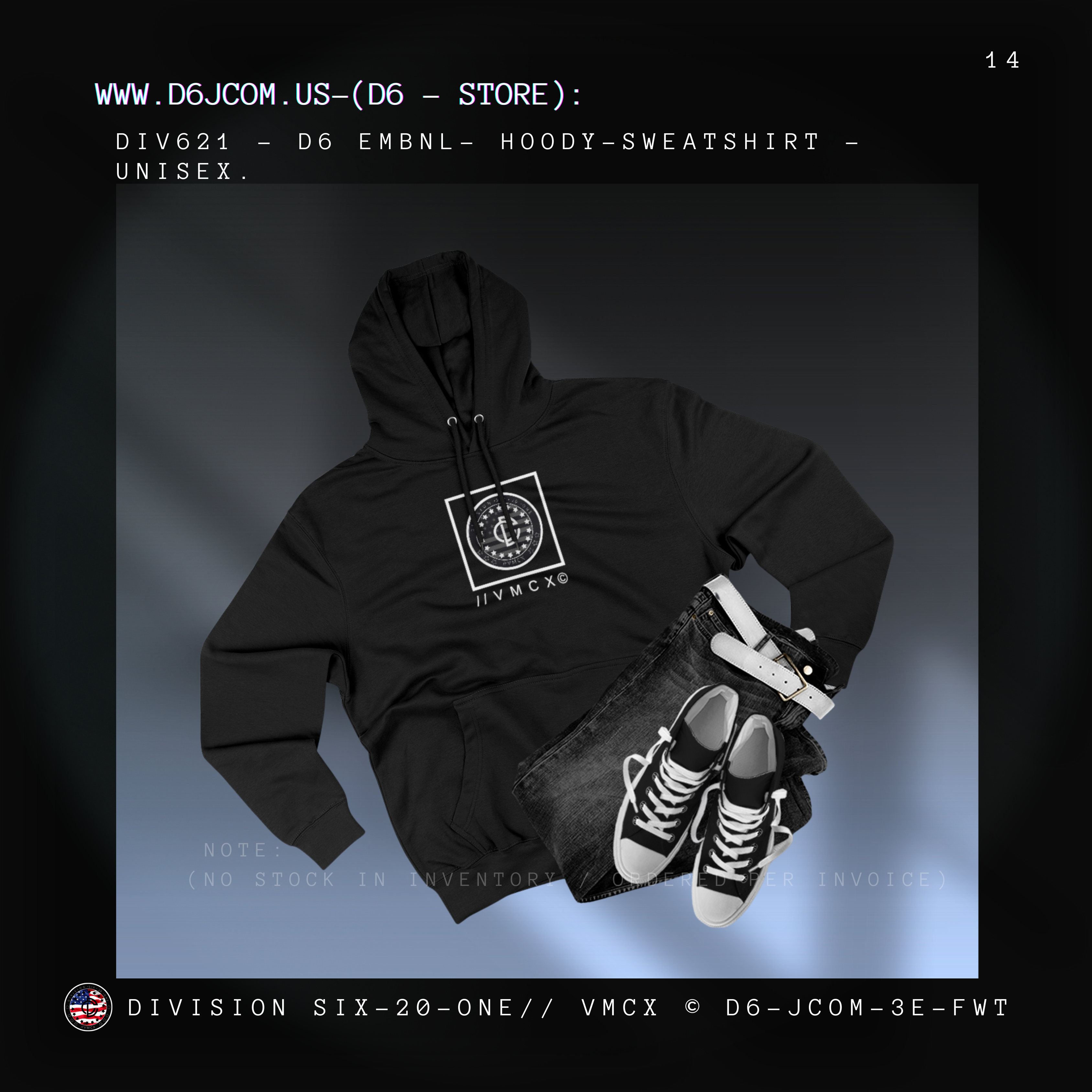 VMCX - Sweatshirt, Hoodie,  Pullover - (Black) - Division Logo