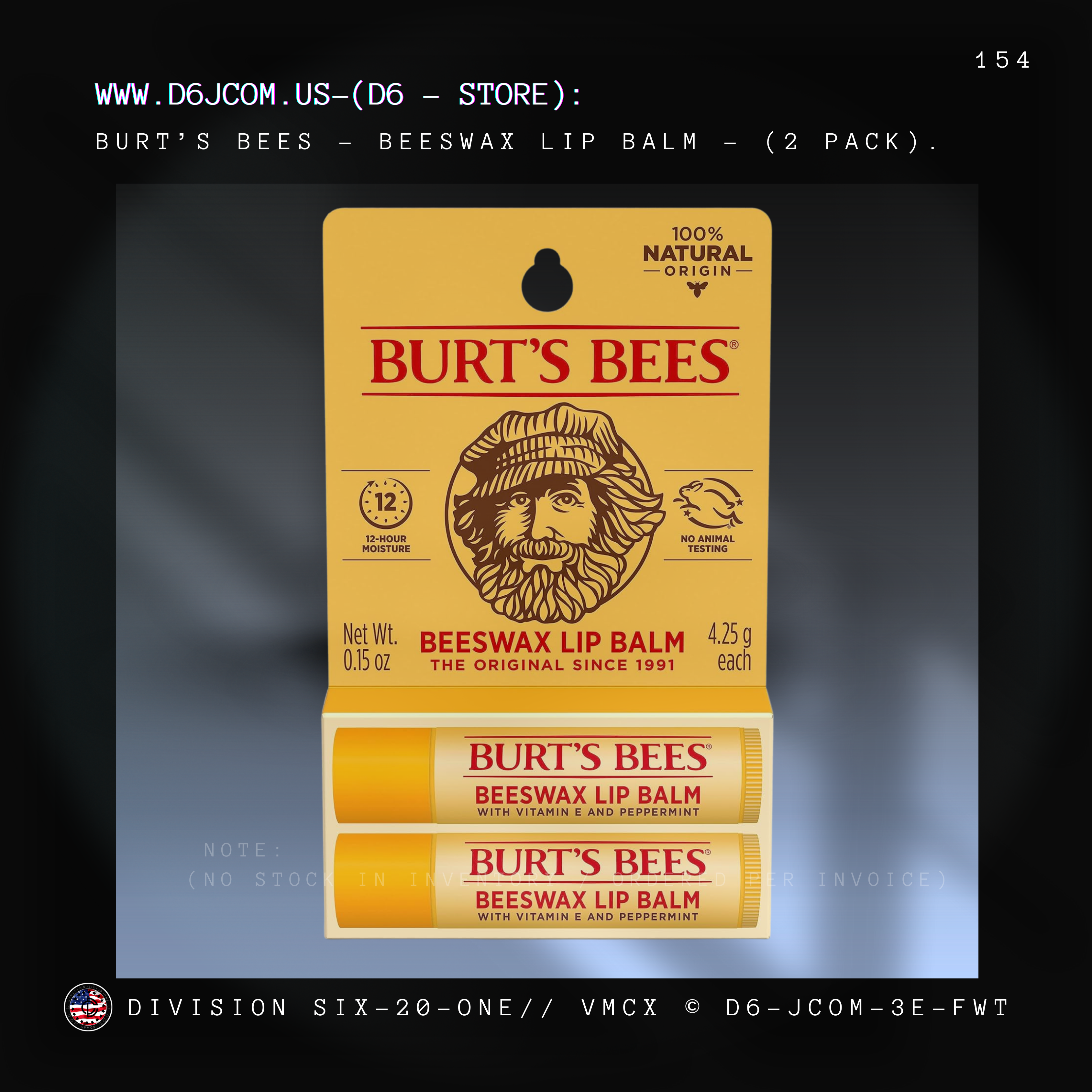 Burt's bees beeswax lip balm