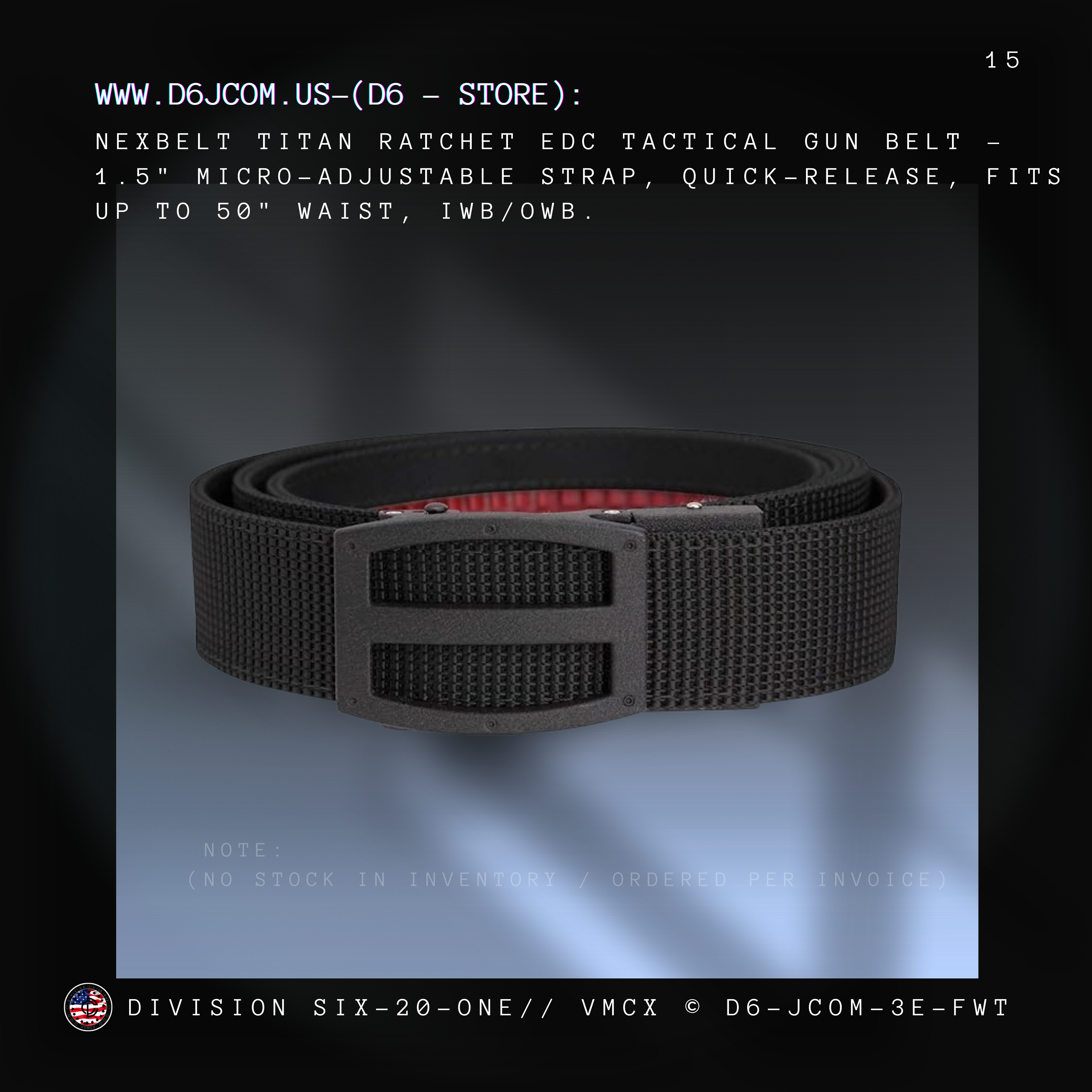 Nexbelt EDC Ratcheting Gun Belt (Rigid /Flex)