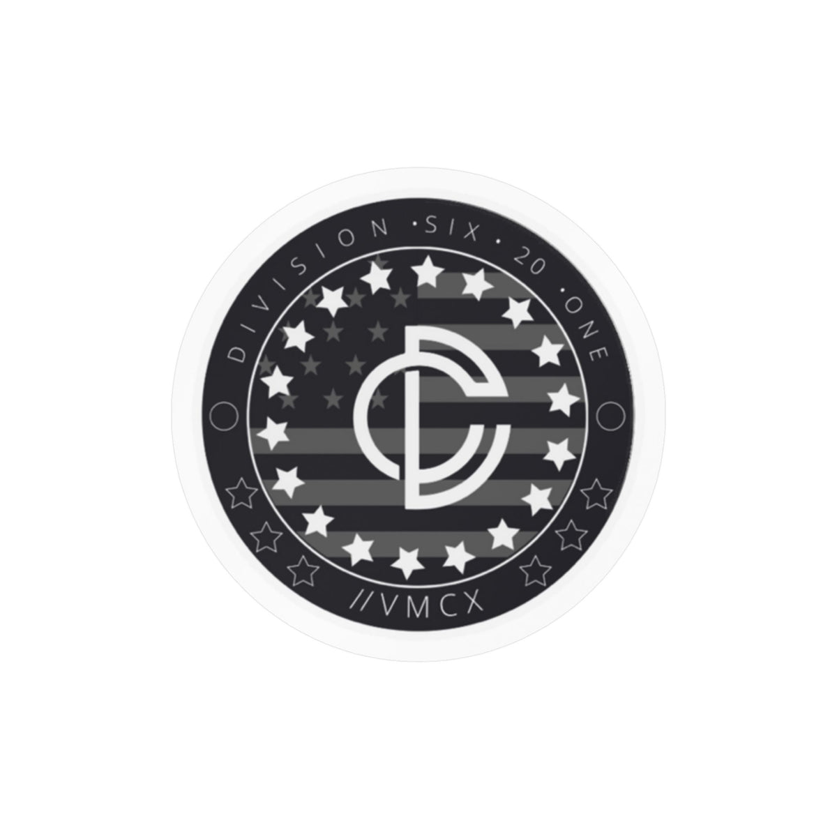 Kiss-Cut Vinyl Decal — Monochrome American Stars Emblem
