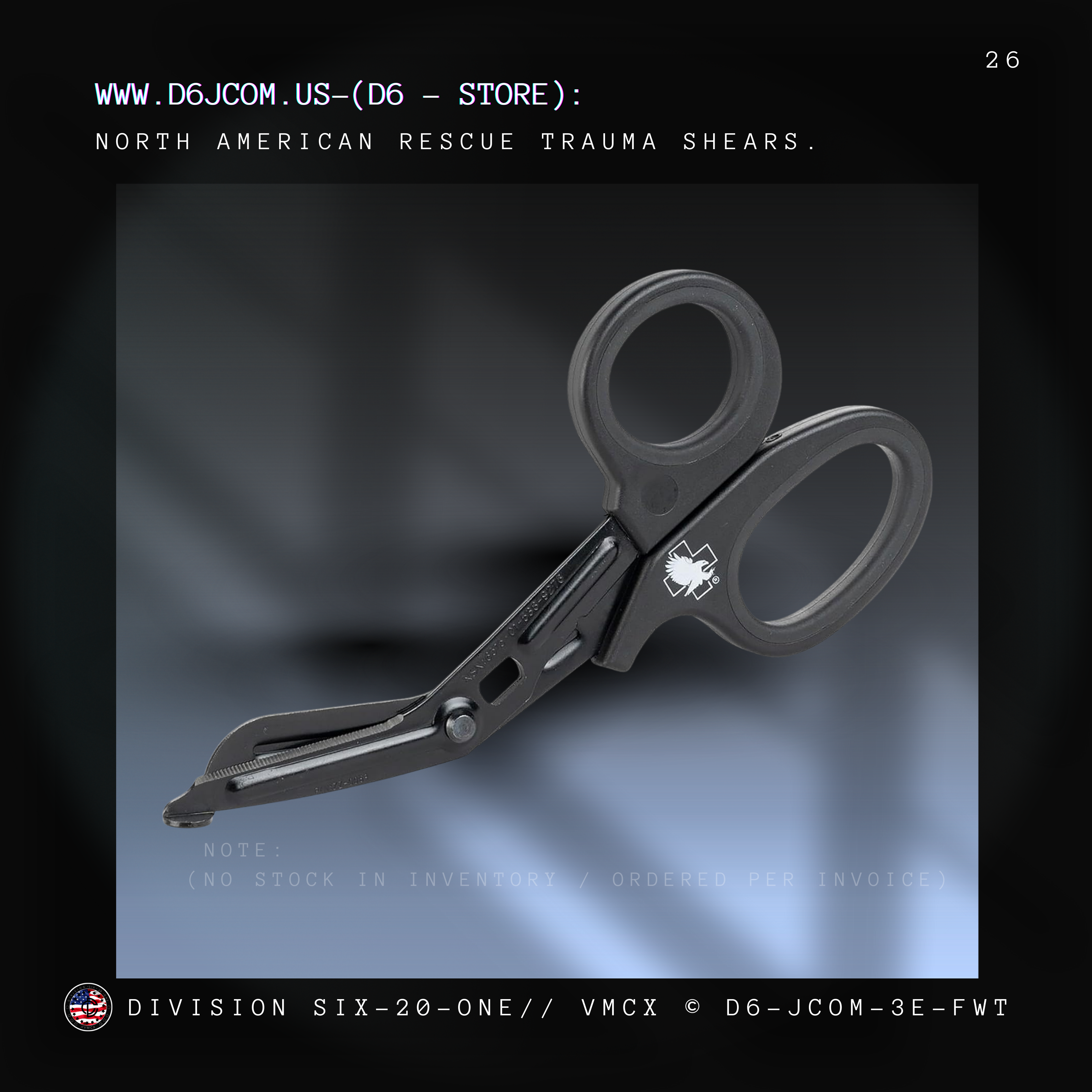 North American Rescue  - Trauma Shears - (Black)