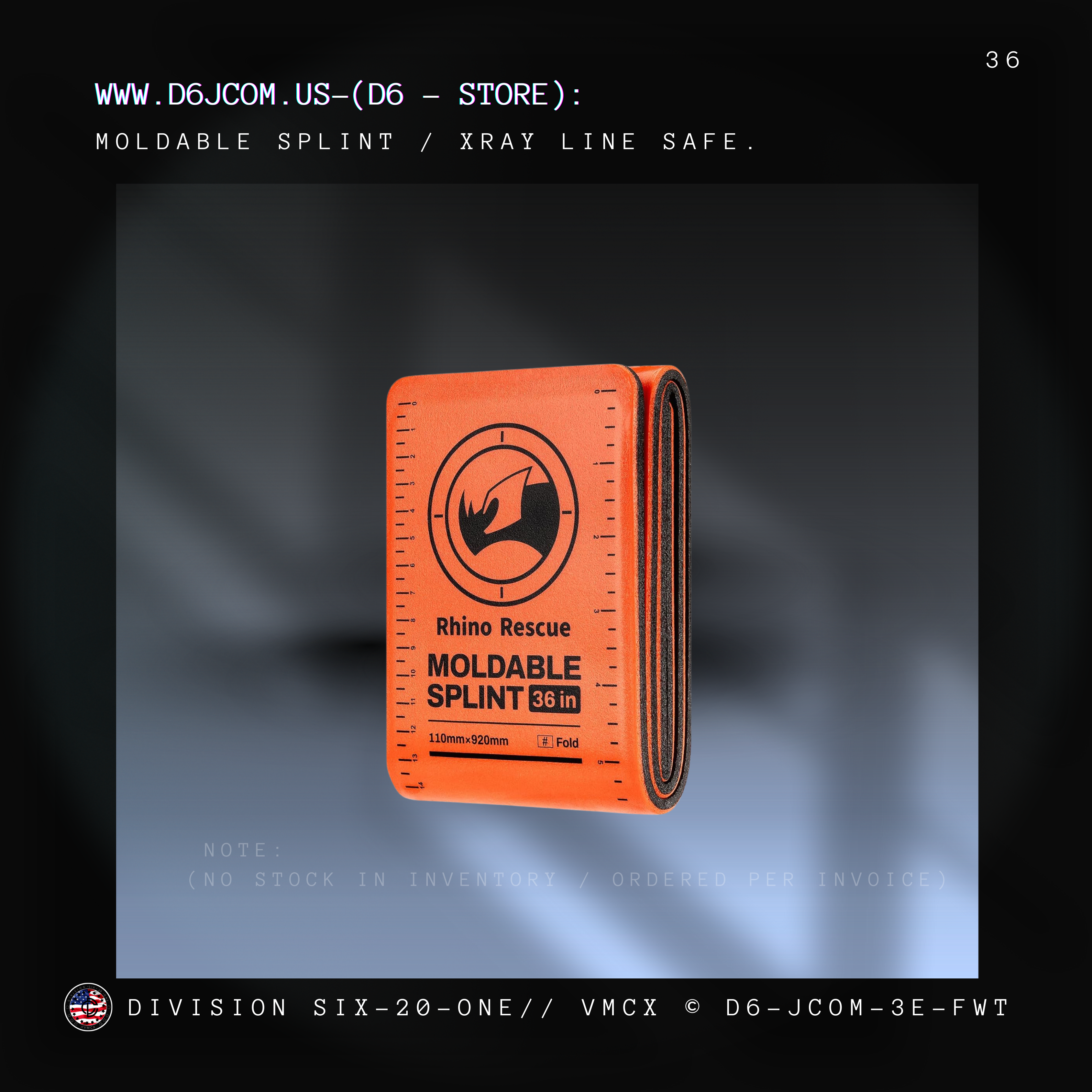 Foldable Splint - Xray Line - Safe