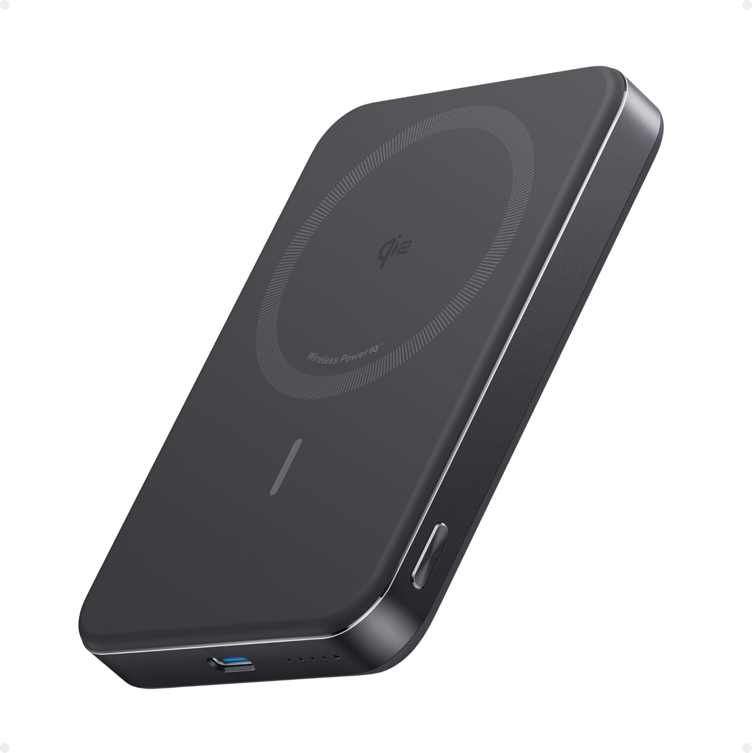 Anker MagGo Power Bank, 10,000mAh Qi2-Certified 15W Portable Charger | Slim