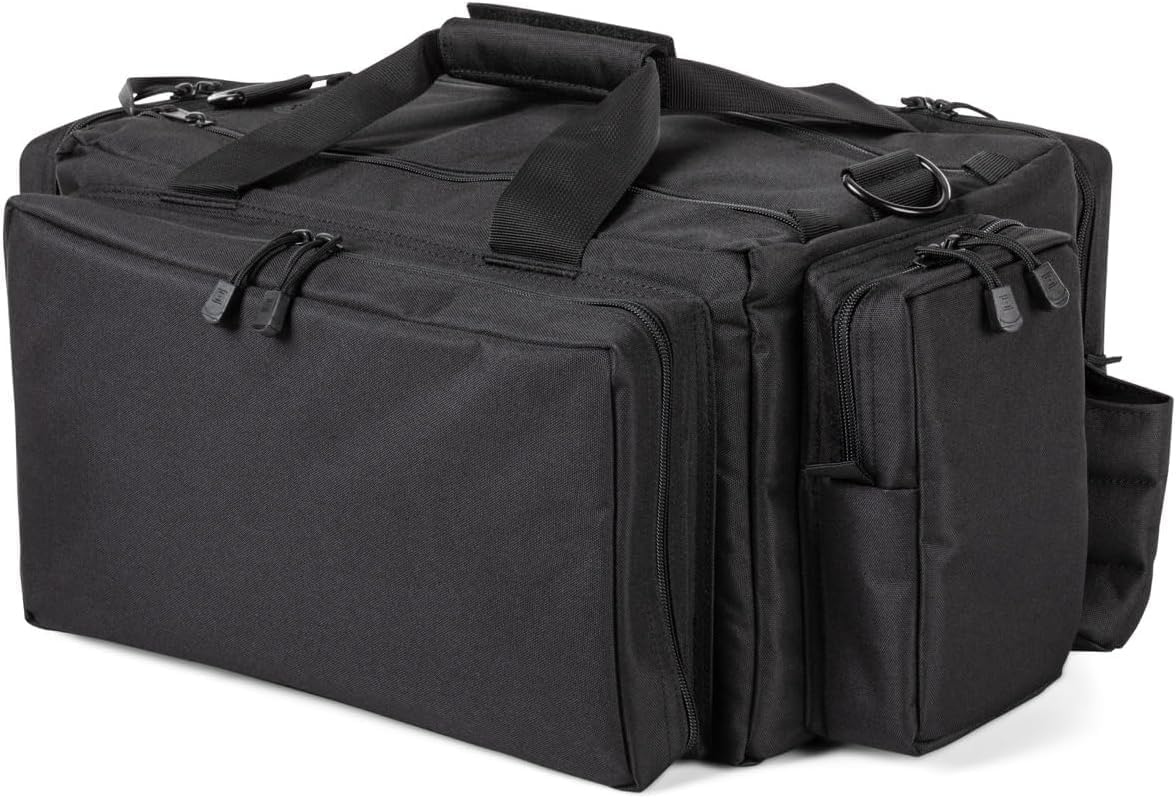 5.11 Tactical Range Ready Bag Tactical Shooting Range Duffle Pack, 43L | Style 59049ABR, 43L Range Bag, 600D Polyester, Multiple Compartments, Padded for Handguns and Ammo