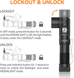 90° Rechargeable EDC Pocket Flashlight with Magnet cap