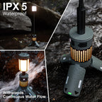 Telescopic Camping Lights with Stand, 40H Playtime, Magnetic Base | 12000mAh Portable Flashlight, RGB Ambient Lighting, Collapsible IPX5 Waterproof for Camping, Hiking and Emergency Use