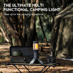 Telescopic Camping Lights with Stand, 40H Playtime, Magnetic Base | 12000mAh Portable Flashlight, RGB Ambient Lighting, Collapsible IPX5 Waterproof for Camping, Hiking and Emergency Use