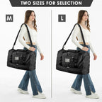 Travel Bag for Men Women, Large Gym Bag & Tactical Duffle Bags for Travel | Carry on with Toiletry Bag and Shoe Compartment, Weekender Overnight Duffel with Wet Pocket for Workout Medical, Black