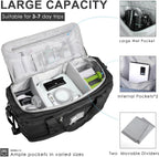 Travel Bag for Men Women, Large Gym Bag & Tactical Duffle Bags for Travel | Carry on with Toiletry Bag and Shoe Compartment, Weekender Overnight Duffel with Wet Pocket for Workout Medical, Black