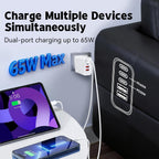 100W USB C iPhone 17 16 15 Charger Fast Charging,2-Pack 10Foot Type C Woven Cable and 1-Pack 5-Port i Phone Charger Fast Charging Block for iPhone 17 Pro/17 Pro Max/Air/16 Pro Max/15 Plus/iPad Pro/Air