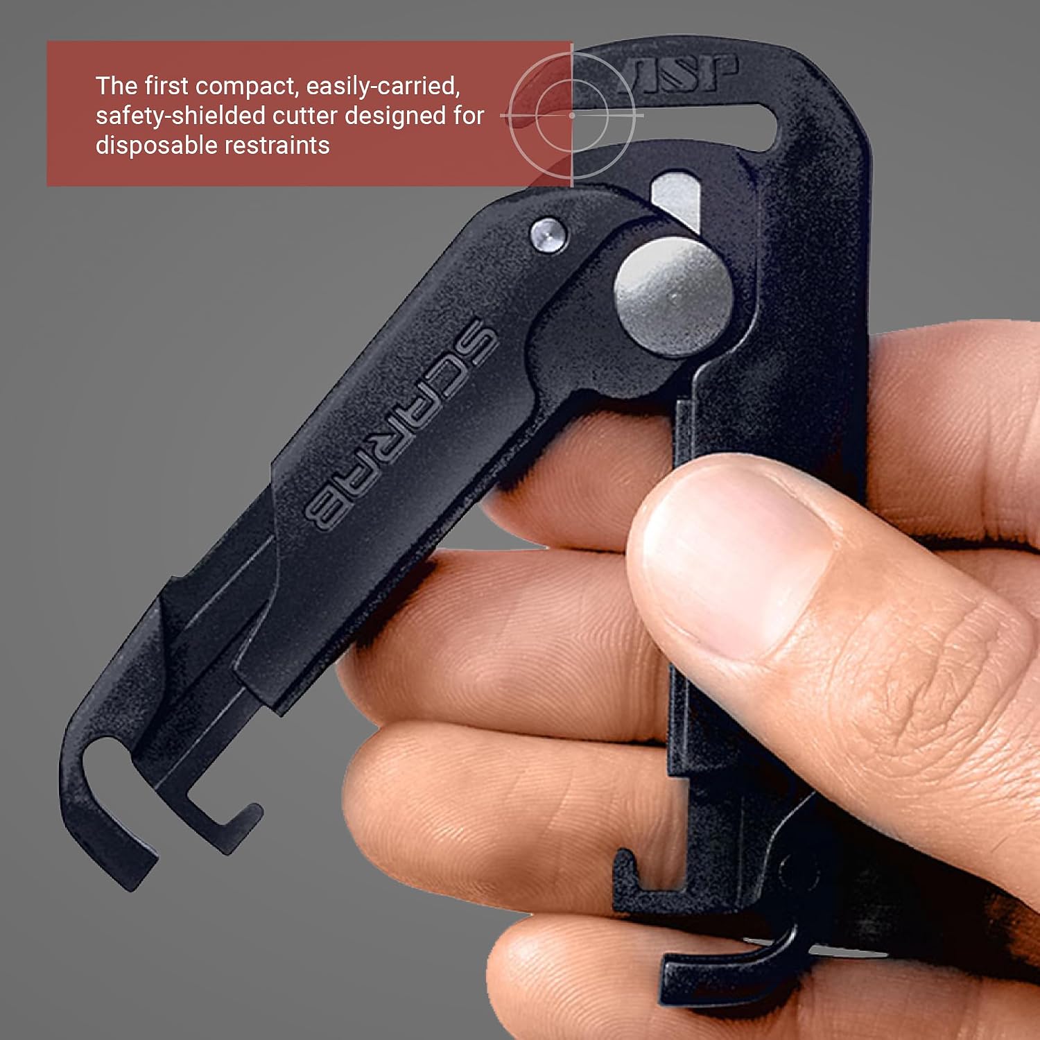 ASP Scarab Cutter for Tri-Fold Restraints, Clippers for Safe Removal of Disposable Cuffs, Compact Safety Blade for Removing Bands and Medical Bracelets