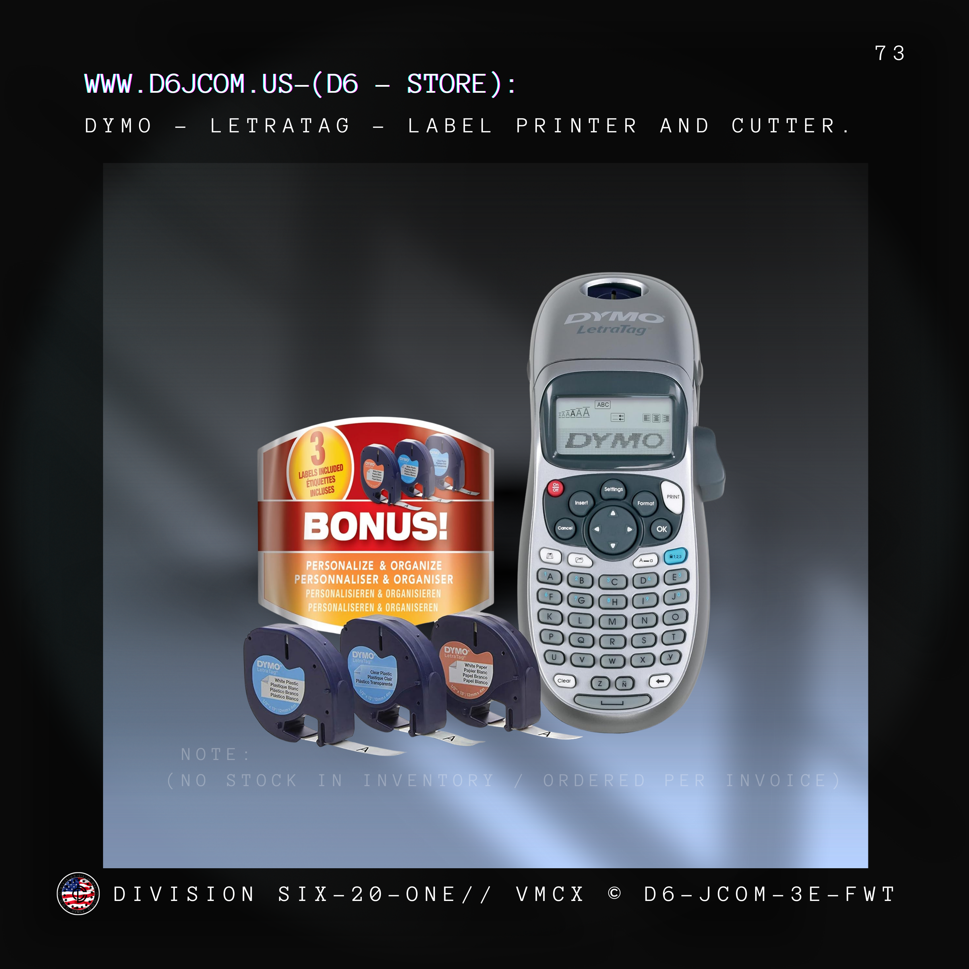 Dymo Letratag - Label Printer / Cutter (With Label Paper)