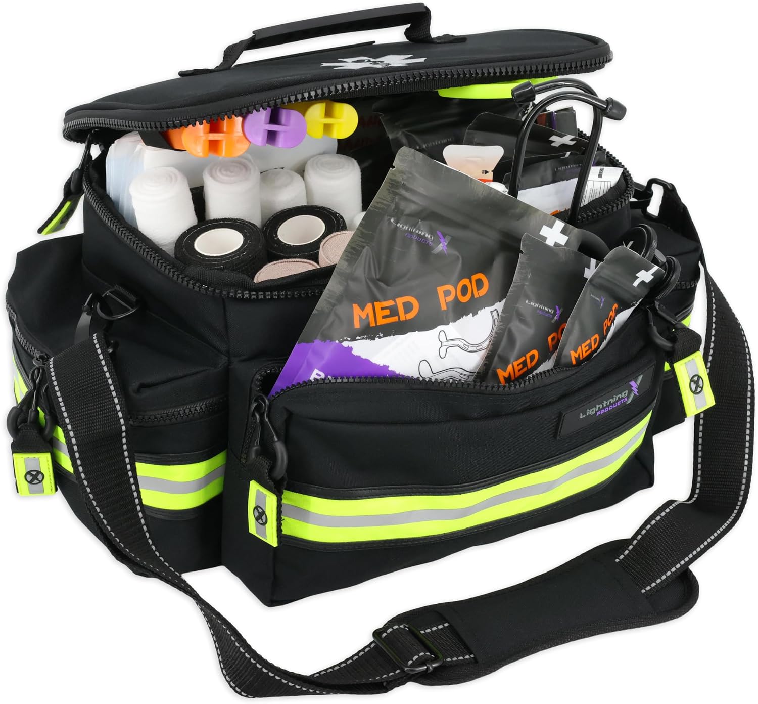 Stocked - Lightning X Products Lightning X Mid-Sized First Responder EMT Bag | Economy