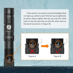 90° Rechargeable EDC Pocket Flashlight with Magnet cap