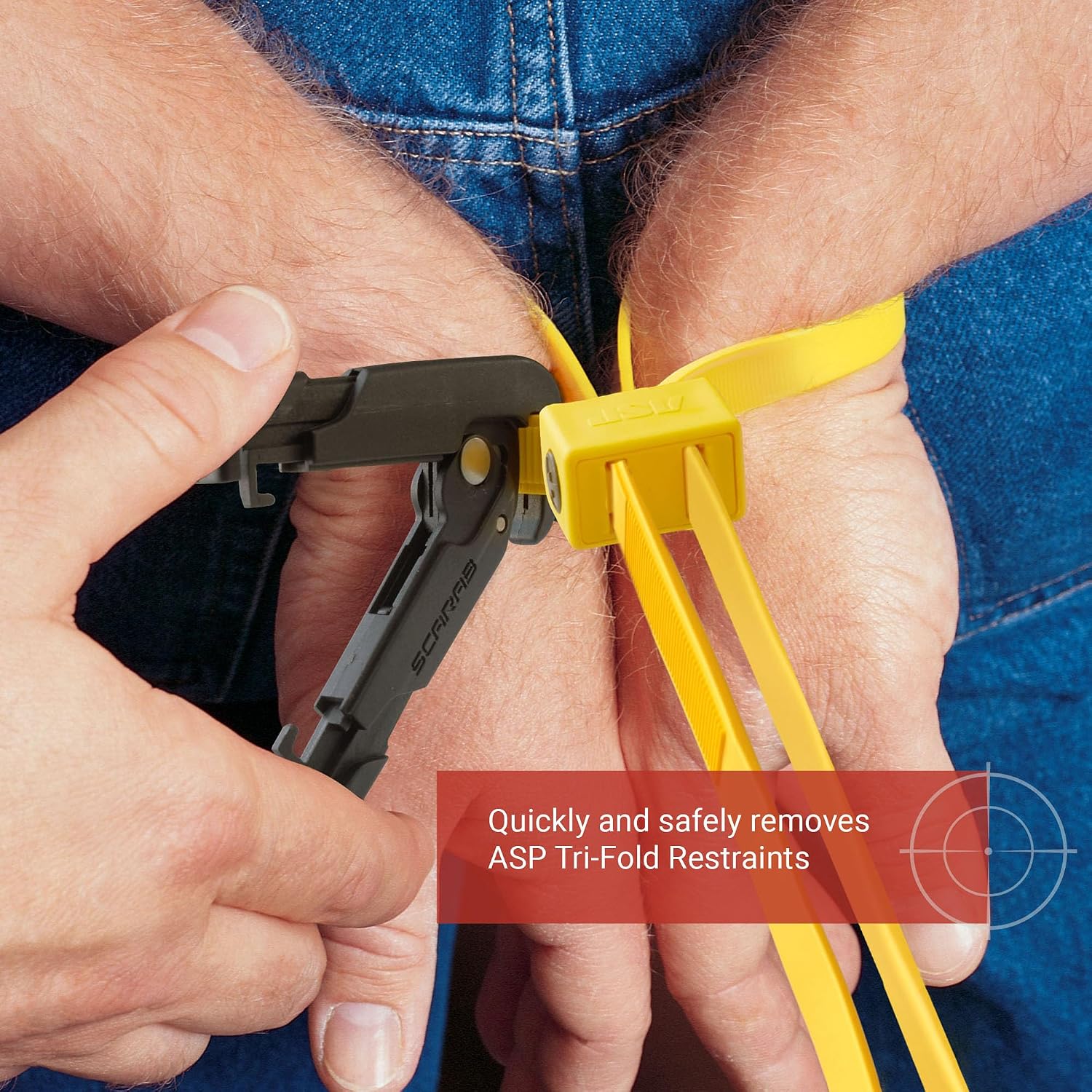 ASP Scarab Cutter for Tri-Fold Restraints, Clippers for Safe Removal of Disposable Cuffs, Compact Safety Blade for Removing Bands and Medical Bracelets