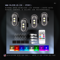 LED - RGB Selectable Marker / Strobe Light - (Black) (Comes with velcro)