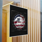 American Eagle Flag Vinyl Decal — Patriotic Kiss-Cut Sticker (1776)