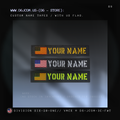 Custom Order - US Flag Name tape patch - (Helmets / Uniform / Gear)
